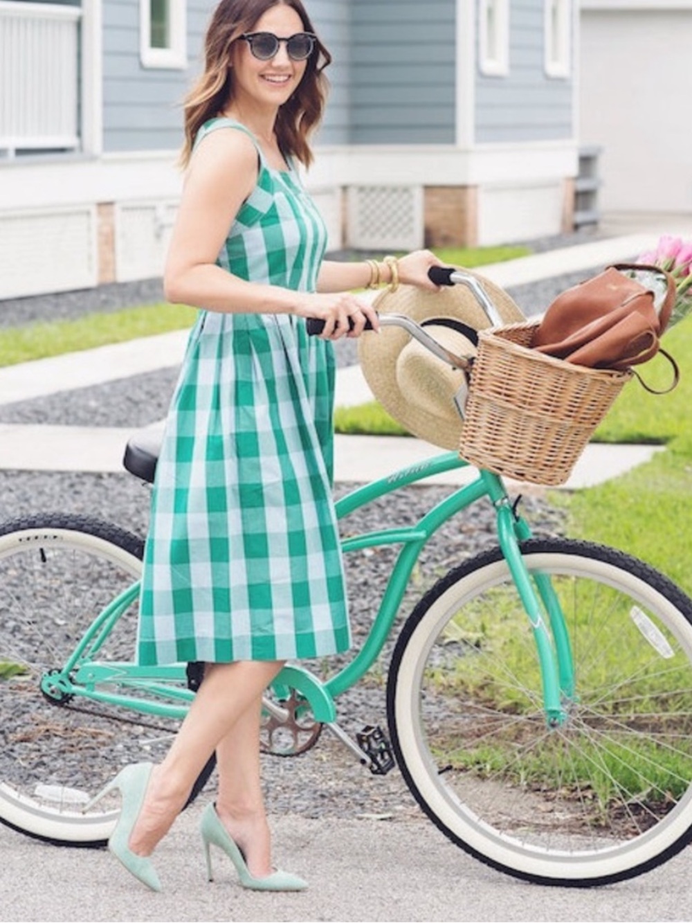 J. Crew Karina Gingham Midi Dress